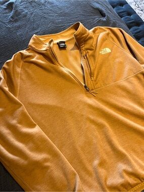The North Face Mustard Quarter-Zip Pullover